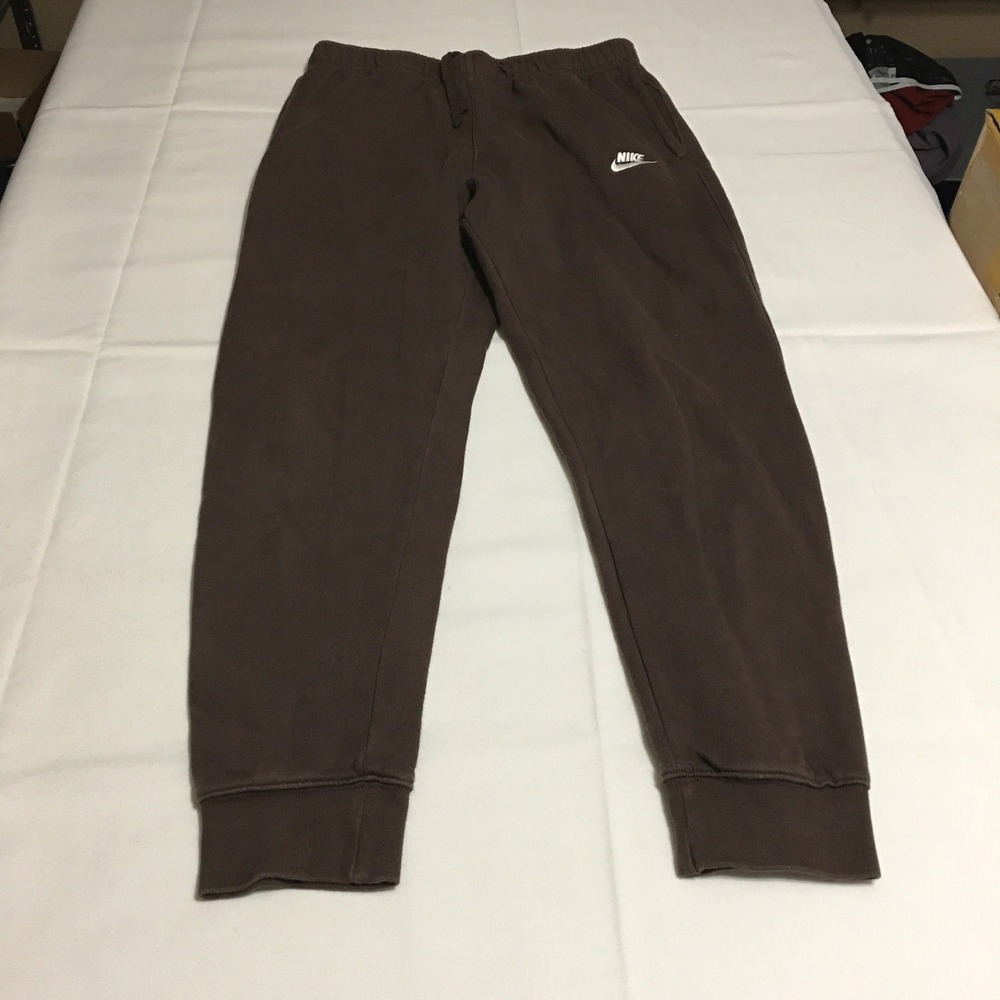 Nike Sportswear Club Fleece Joggers Mens Medium Brown Sweatpants